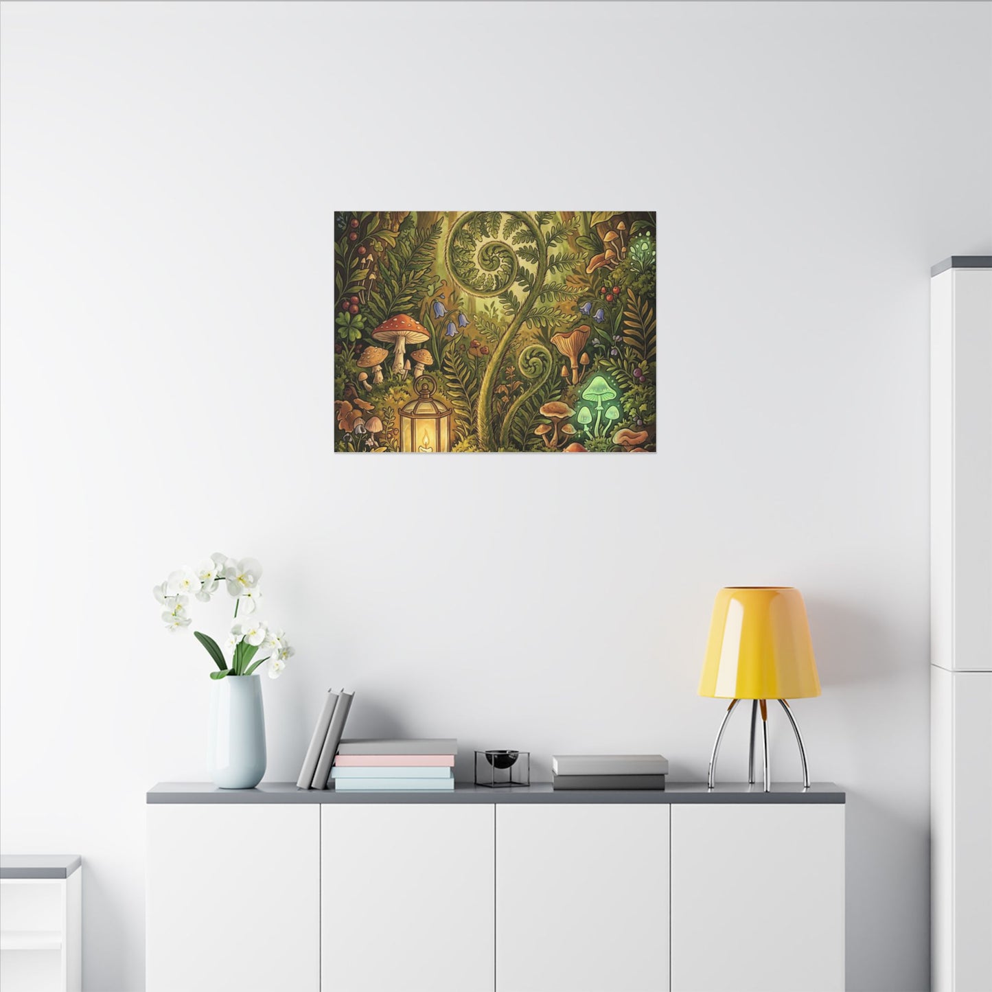 Elegant Ceramic Bowl Canvas Art - Minimal Line Japandi