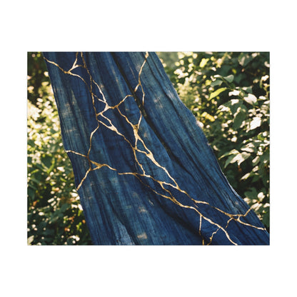 Resilient Silk Drape Canvas Art - Gold Repair Kintsugi