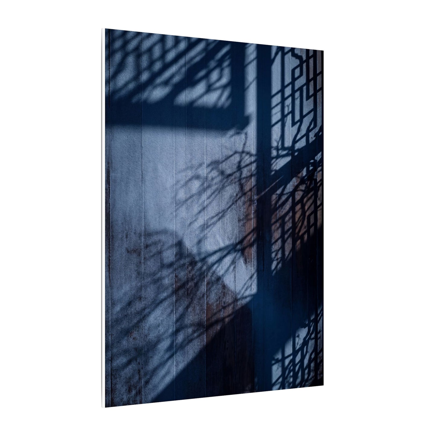 Shadow Play Moody Minimal Canvas Art | Moody Dark Japandi Art