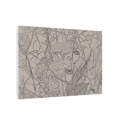 Summer Dried Flowers Minimal Line Canvas Art | Elegant Decor