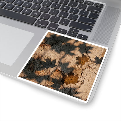 Japandi Shadow Play in Candlelight | Texture Sticker Art Print
