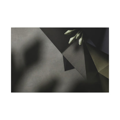 Paper Fold Moody Minimal Canvas Art | Luxurious Dark Japandi Art