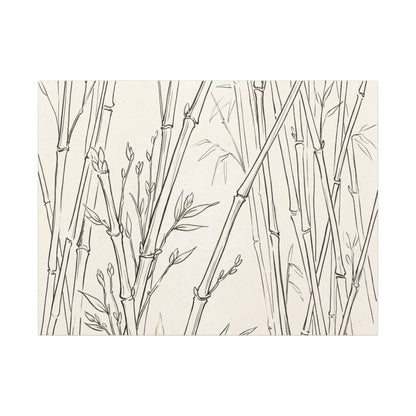 Candlelight Bamboo Grove Canvas Art - Japandi Fukinsei