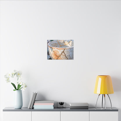Resilient Ceramic Bowl Canvas Art - Gold Vein Kintsugi