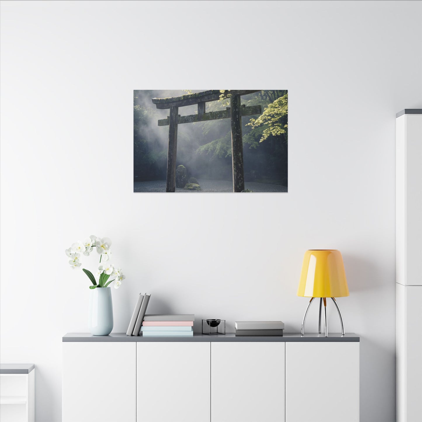 Torii Gate Canvas Art | Spring Zen Karesansui Art
