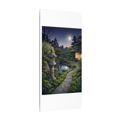 Spring Moonlit Garden Gold Vein Canvas Art | Resilient Decor