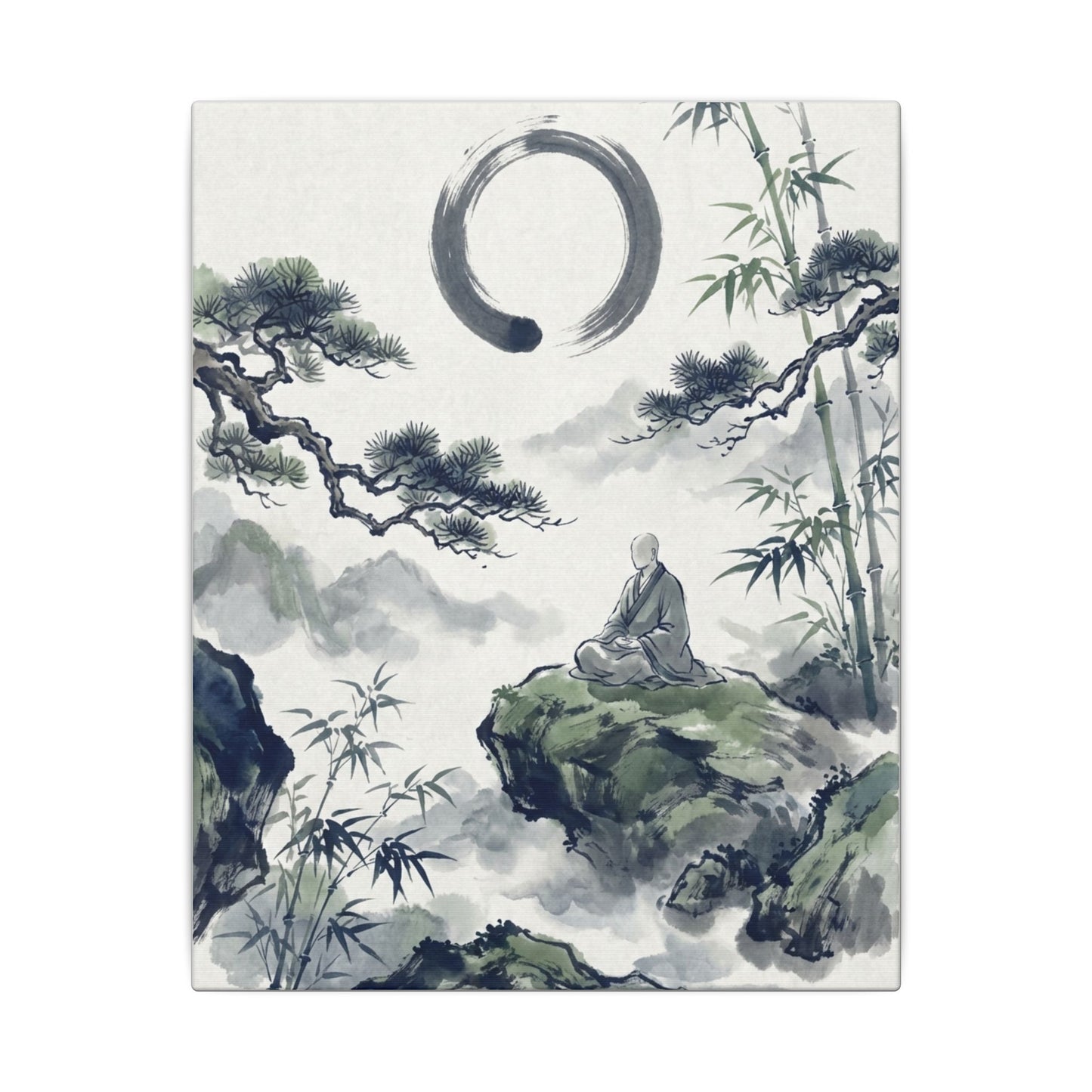 Zen Sumi-e Canvas Art