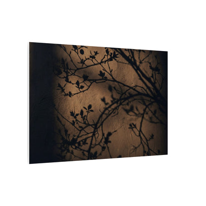 Dark Japandi Shadow Play in Golden Hour | Shadow Zen Canvas Art