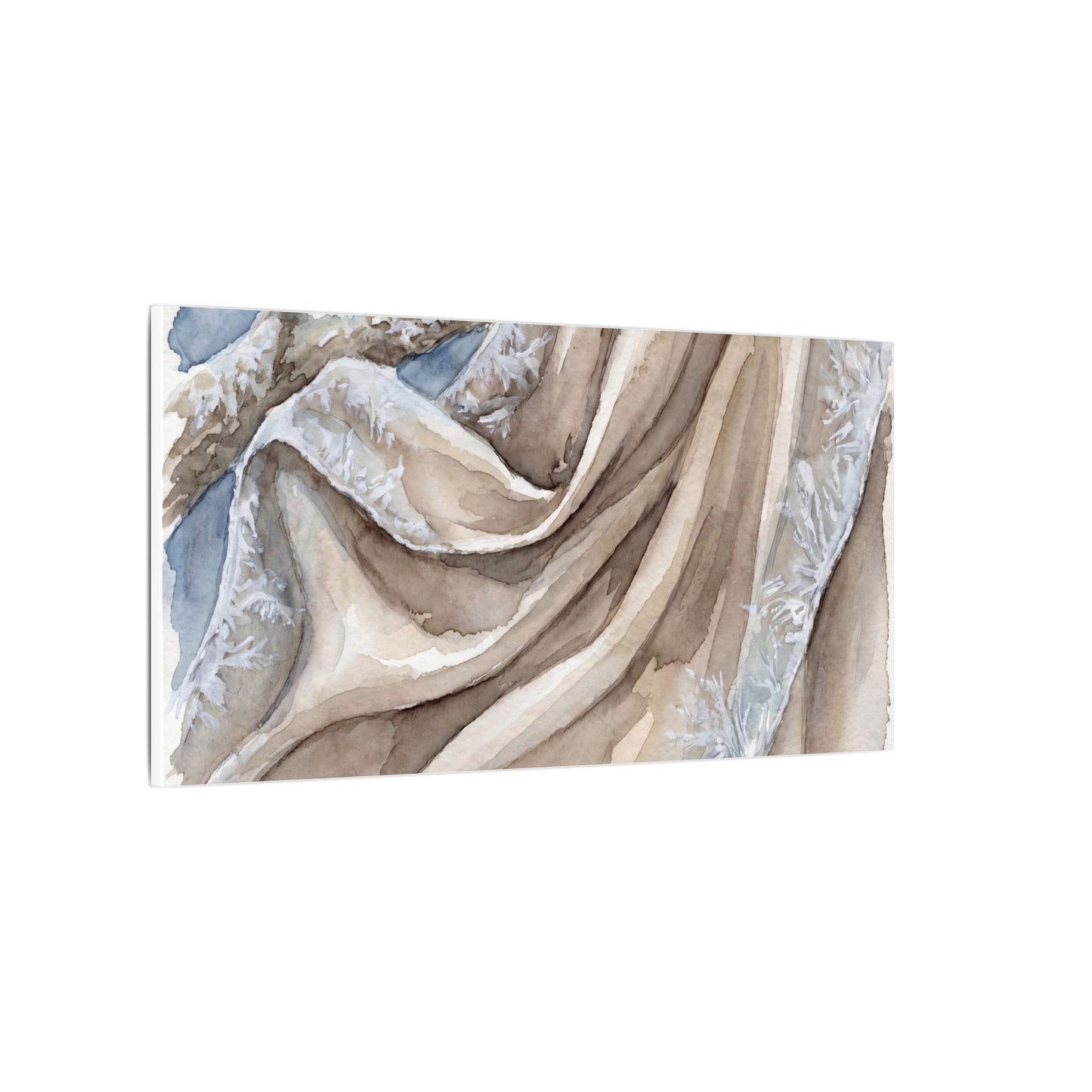 Silk Drape Winter Canvas Art | Japandi Cozy Design