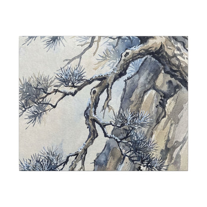 Moonlight Pine Tree Canvas Art - Japandi Seijaku