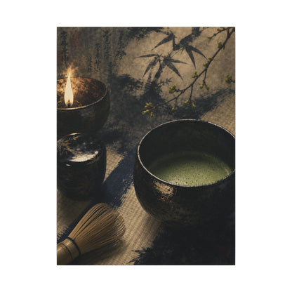 Ma Tea Ceremony Canvas Art - Zen Sumi E