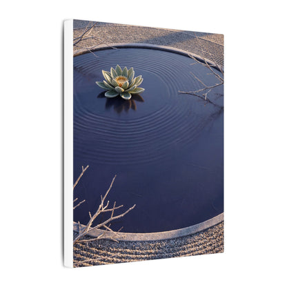 Lotus Flower Canvas Art | Winter Zen Karesansui Art