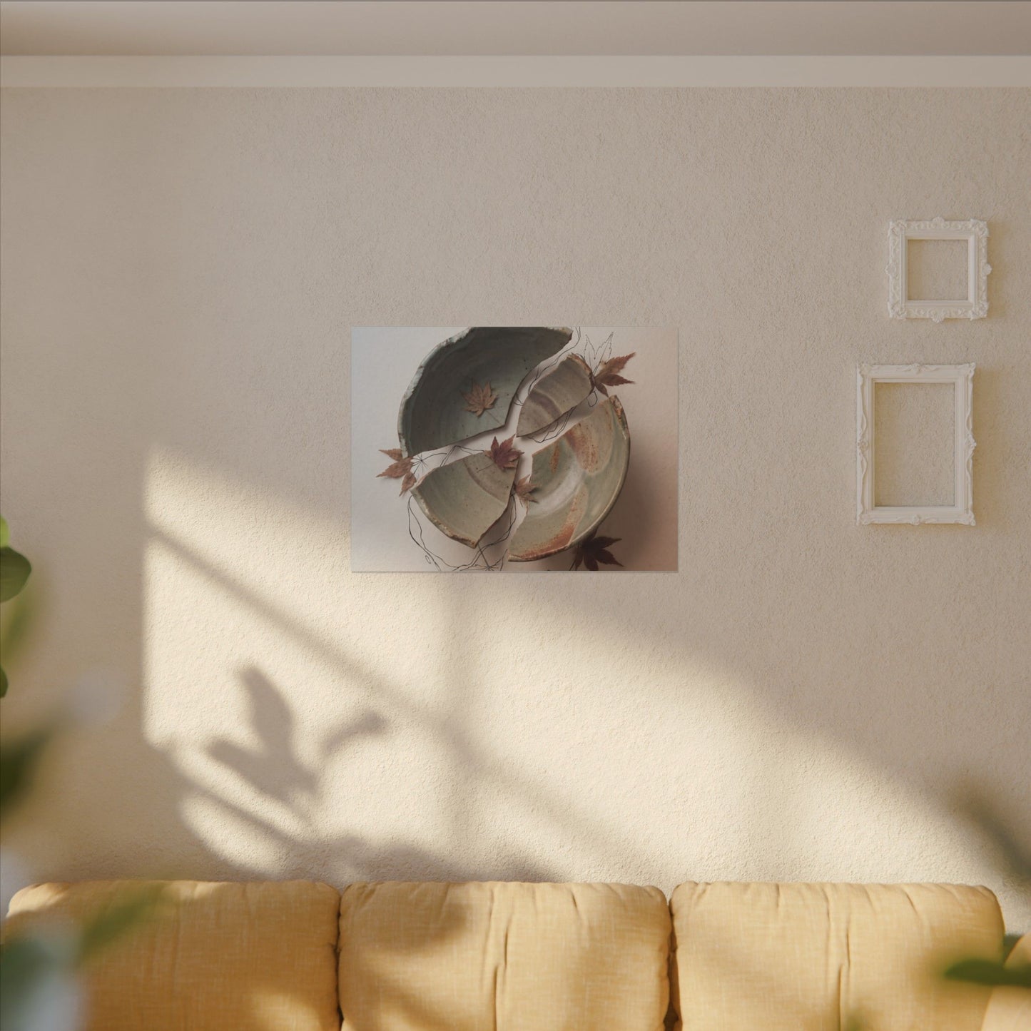 Dawn Ceramic Bowl Canvas Art - Japandi Fukinsei