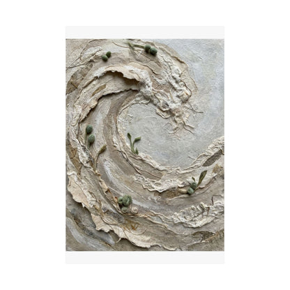 Ocean Wave Spring Wall Art Print | Japandi Earthy Design