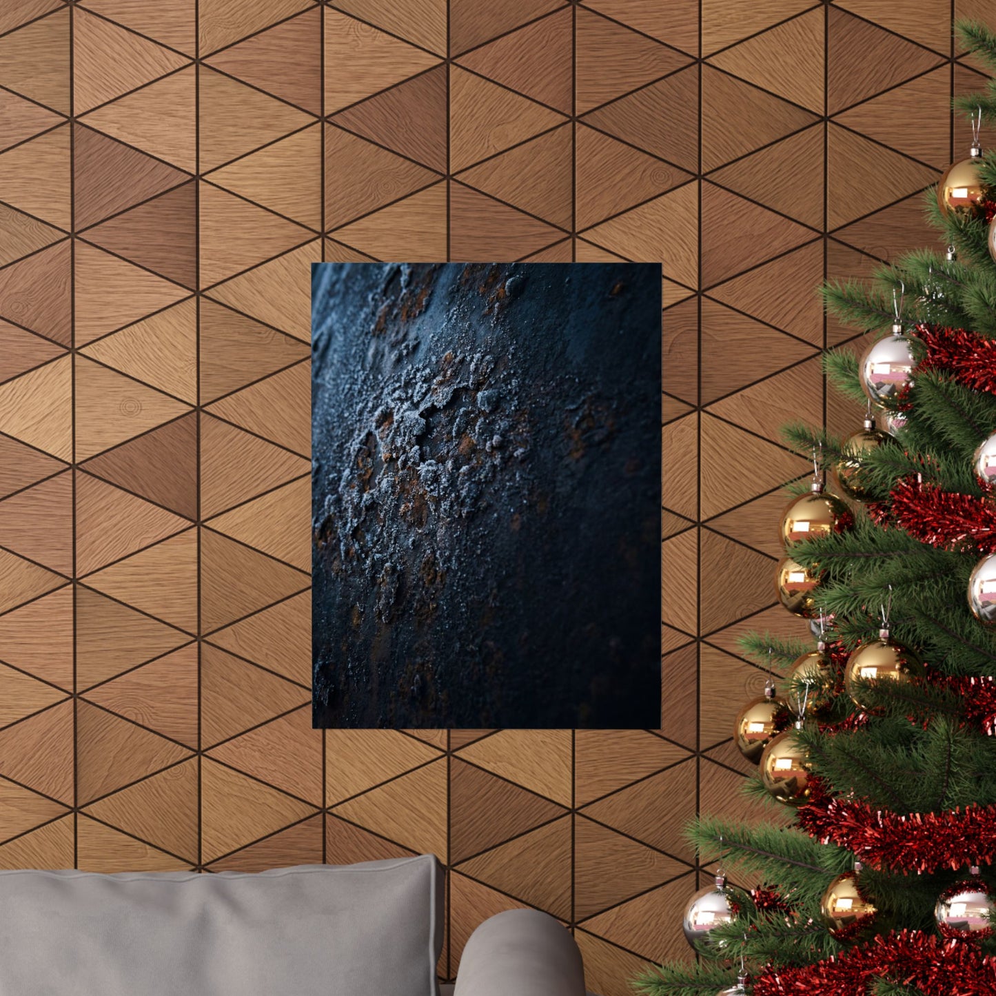 Rust Patina Wall Art Print | Winter Dark Japandi Shadow Zen Art