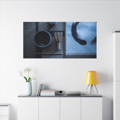 Tea Ceremony Enso Canvas Art | Calm Zen Art