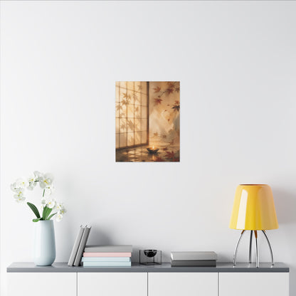 Candlelight Shoji Screen Canvas Art - Japandi Ma