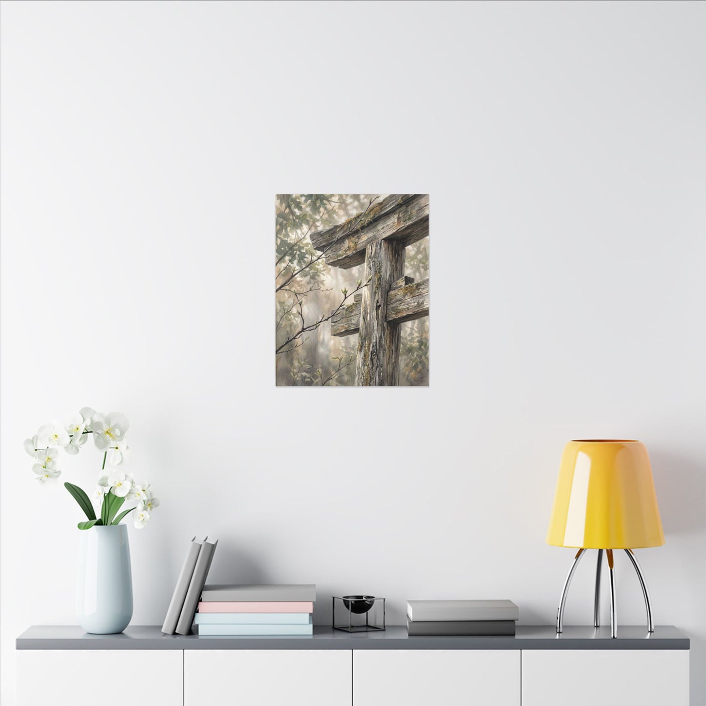 Torii Gate Spring Canvas Art | Japandi Neutral Design