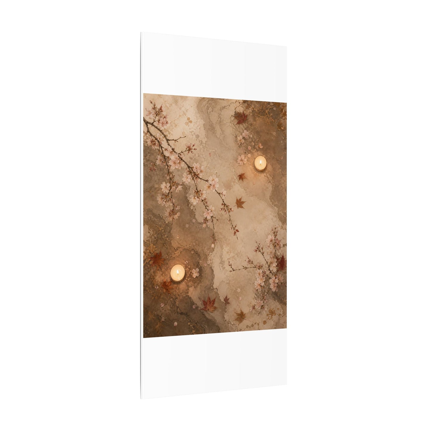 Cherry Blossom Canvas Art | Autumn Japandi Japanese Pattern Art