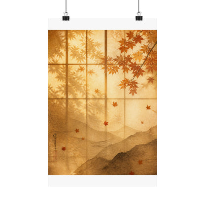Shoji Screen Wall Art Print | Autumn Japandi Texture Art