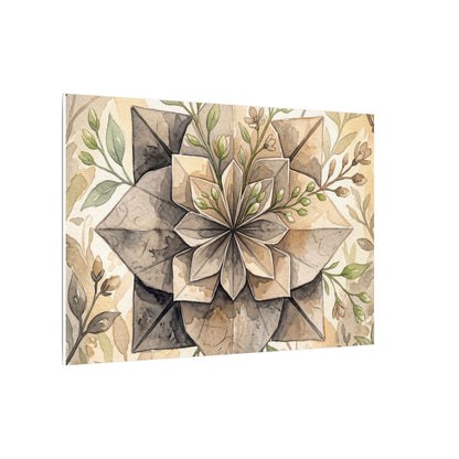 Warm Paper Fold Canvas Art - Watercolor Japandi