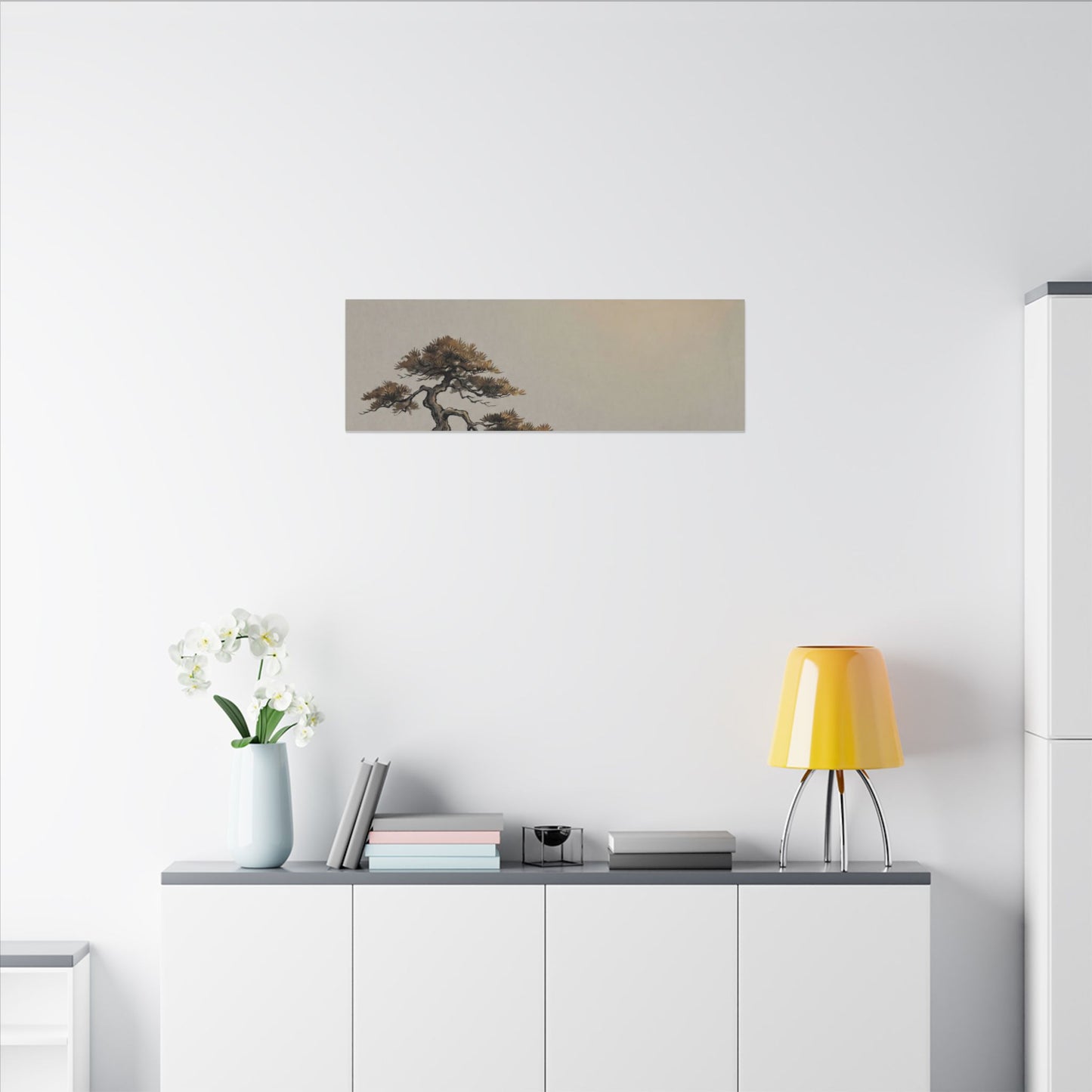 Pine Tree Canvas Art | Autumn Zen Karesansui Art