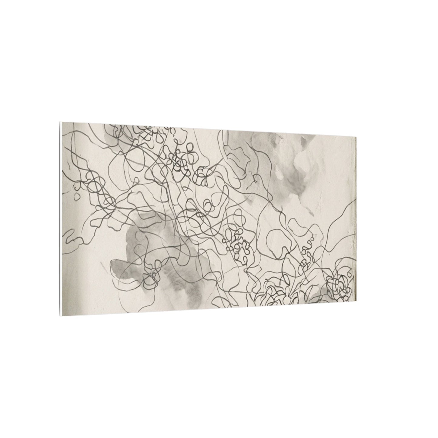 Summer Shadow Play Minimal Line Canvas Art | Earthy Decor