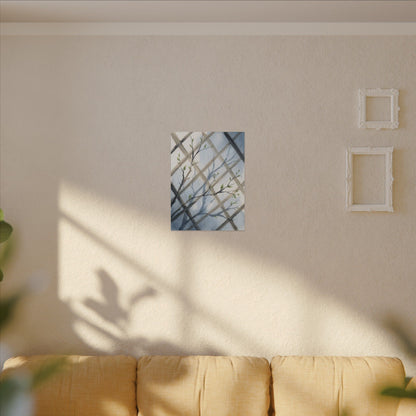 Shoji Screen Canvas Art | Spring Japandi Watercolor Art