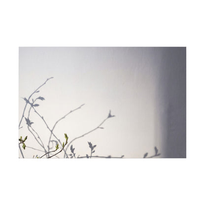 Japandi Shadow Play in Dawn | Japanese Pattern Canvas Art