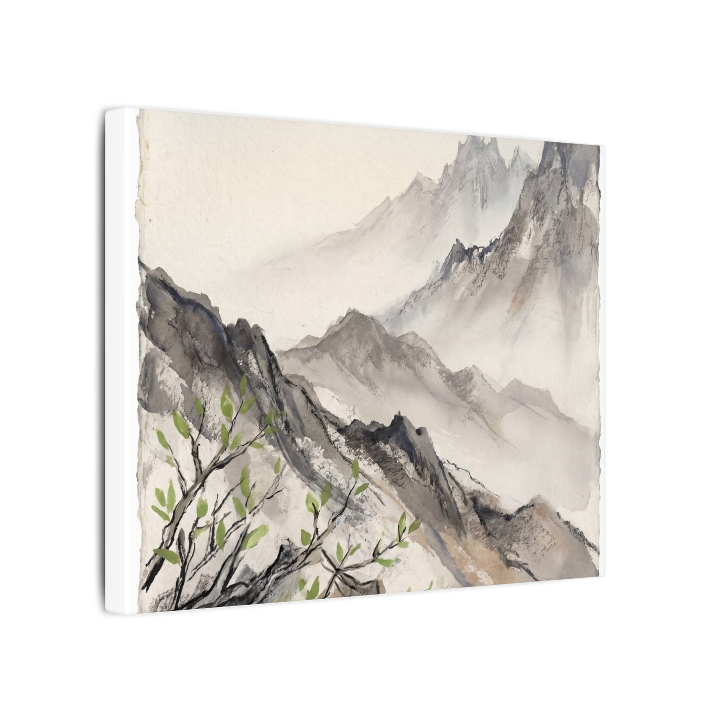 Spring Mountain Mist Texture Canvas Art | Warm Decor