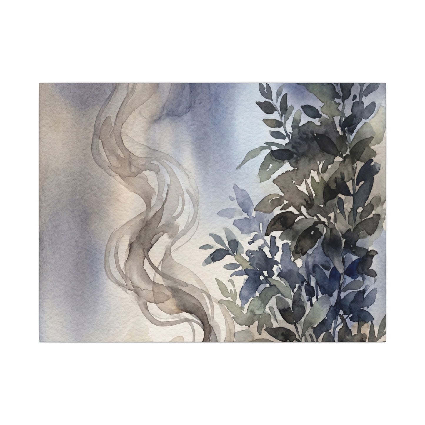 Incense Smoke Summer Canvas Art | Japandi Cozy Design