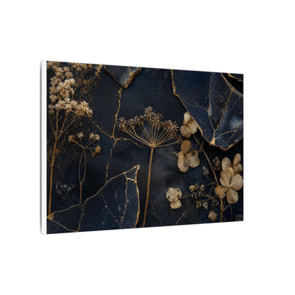Philosophical Dried Flowers Canvas Art - Broken Beauty Kintsugi