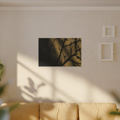 Golden Hour Shadow Play Canvas Art - Dark Japandi Seijaku