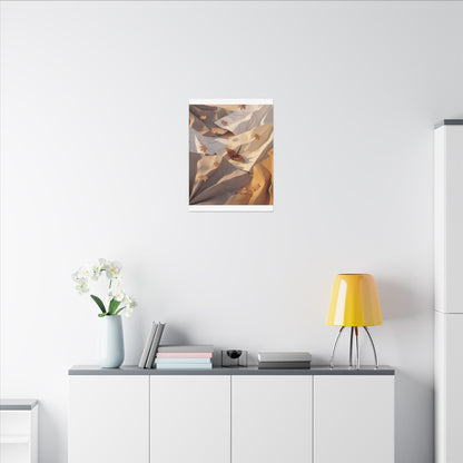 Autumn Paper Fold Minimal Line Canvas Art | Cozy Decor