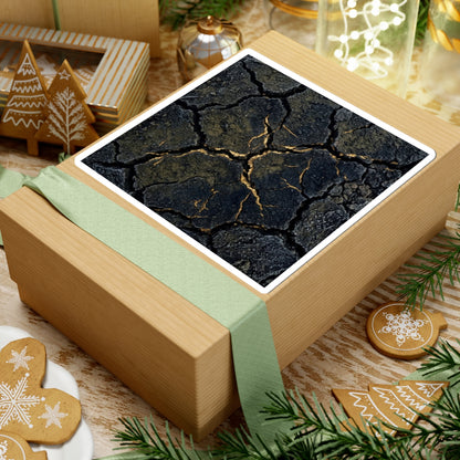 Winter Cracked Earth Shadow Zen Sticker | Atmospheric Decor Art Print