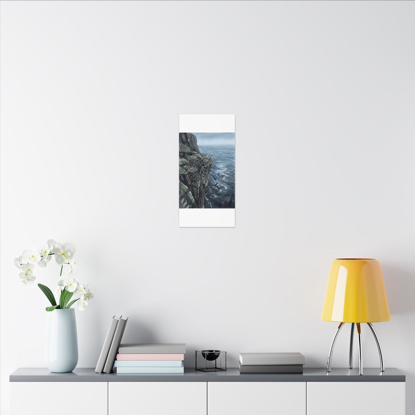 Pine Tree Spring Canvas Art | Japandi Neutral Design