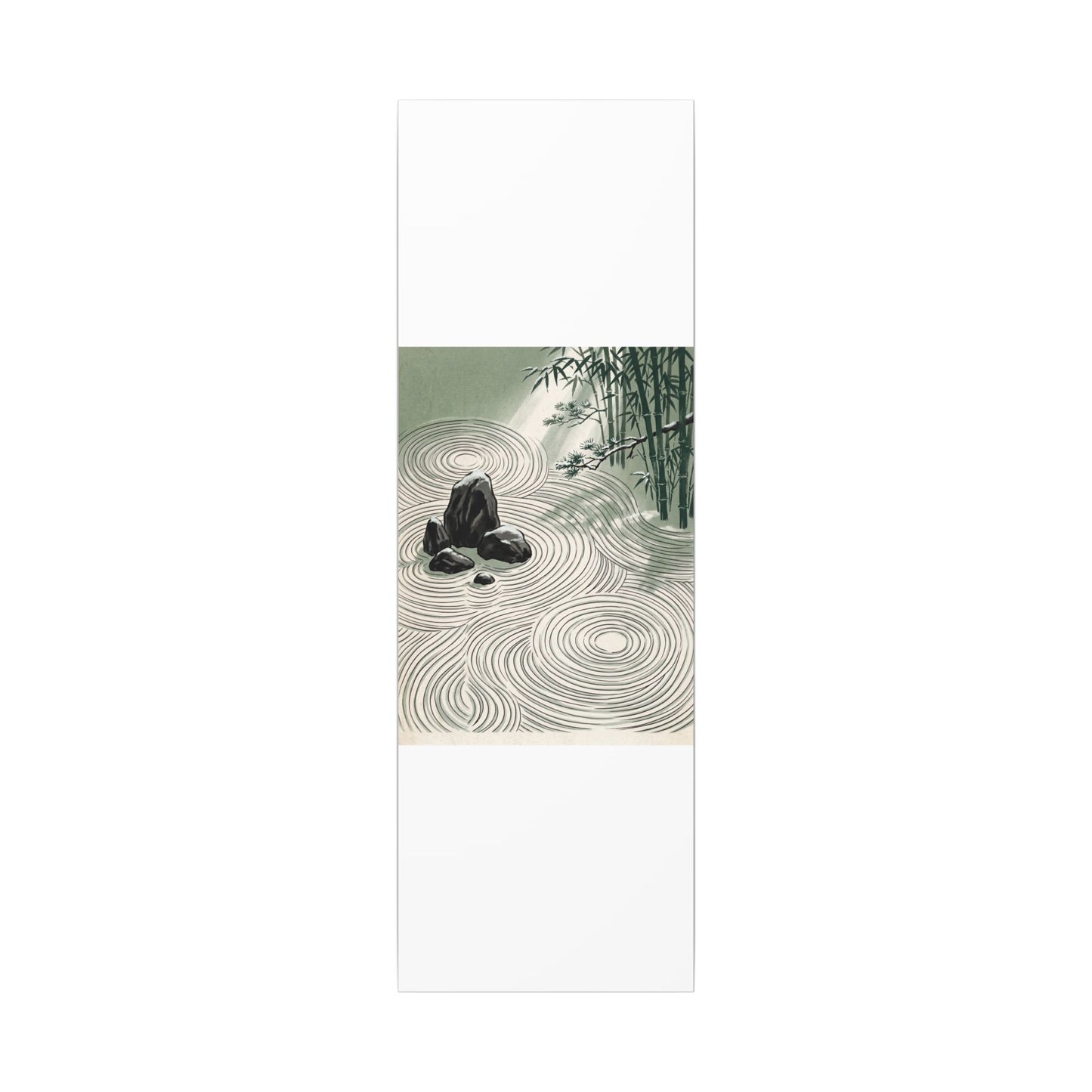 Shibui Rock Garden Canvas Art - Zen Ukiyo E Inspired