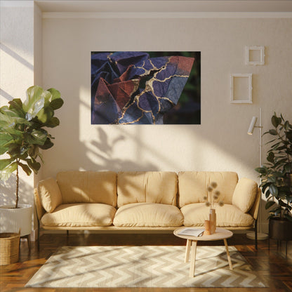 Philosophical Paper Fold Canvas Art - Gold Vein Kintsugi