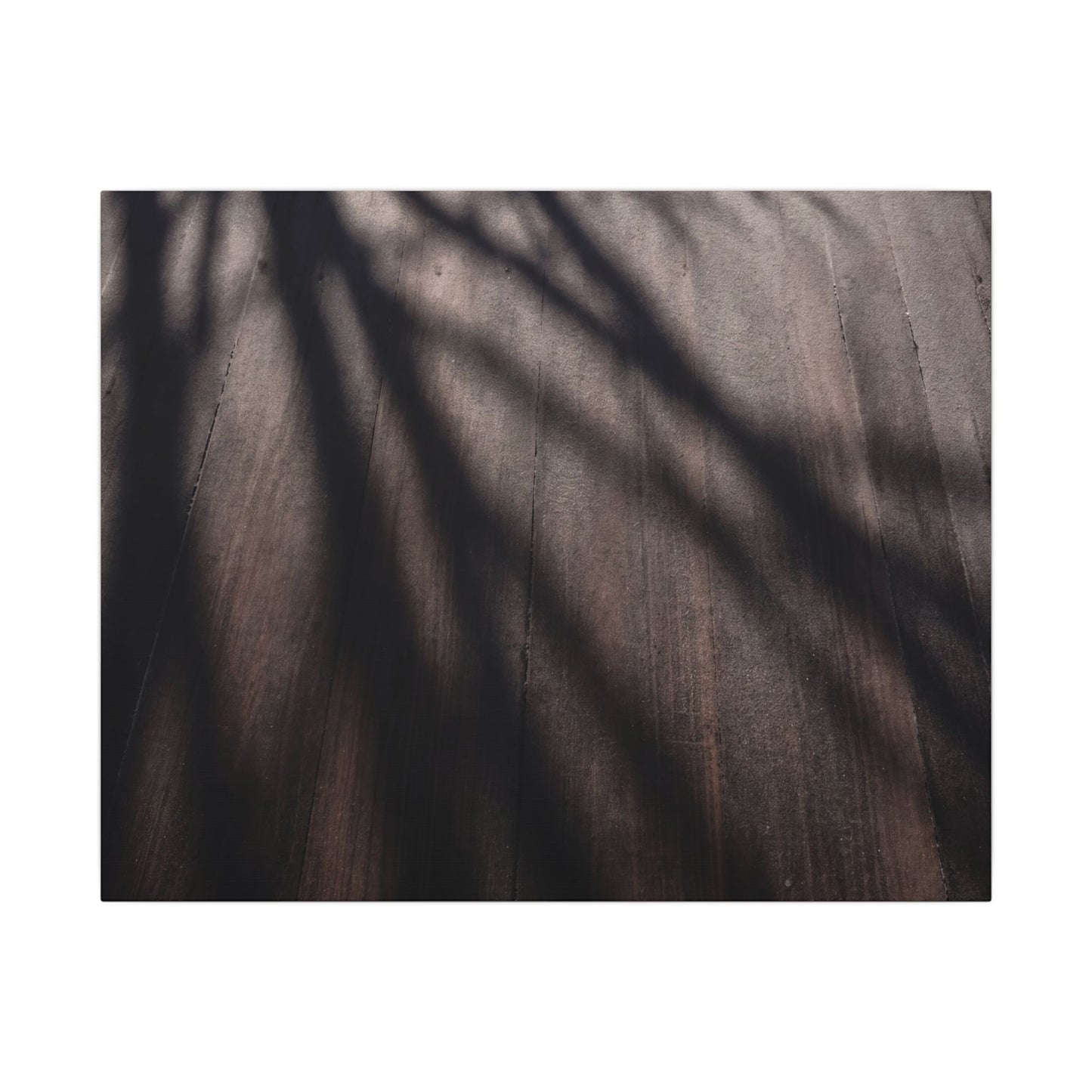 Dark Japandi Shadow Play in Dawn | Moody Minimal Canvas Art