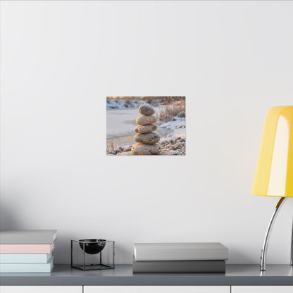 Ma River Stones Canvas Art - Japandi Japanese Pattern