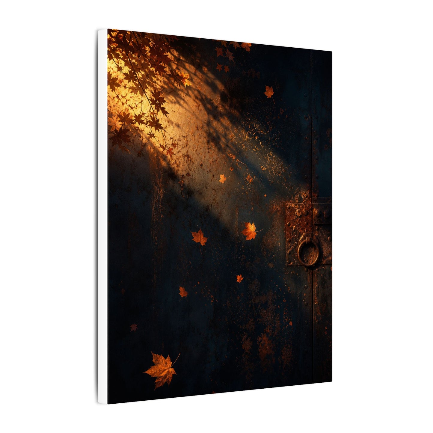 Dark Japandi Rust Patina in Golden Hour | Shadow Zen Canvas Art