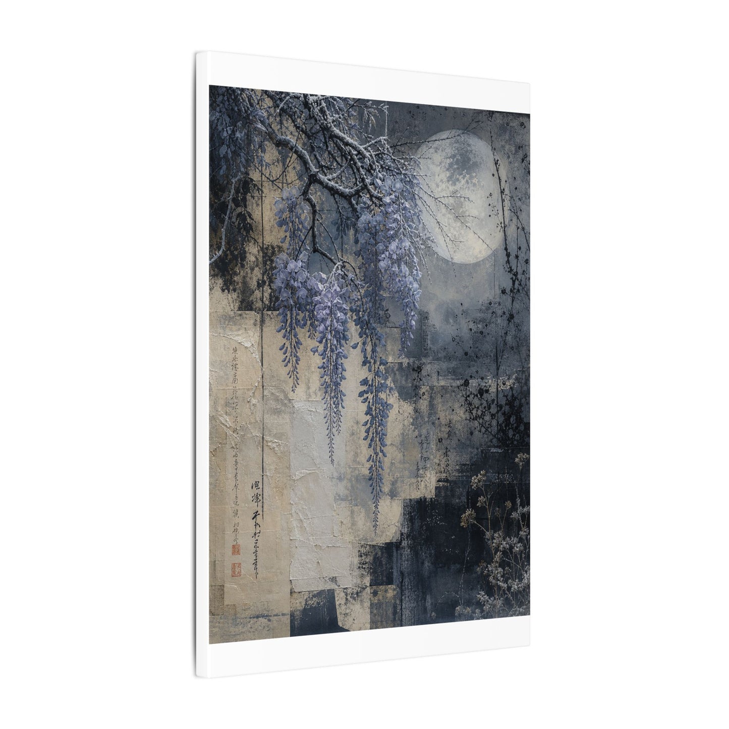 Winter Wisteria Texture Canvas Art | Elegant Decor