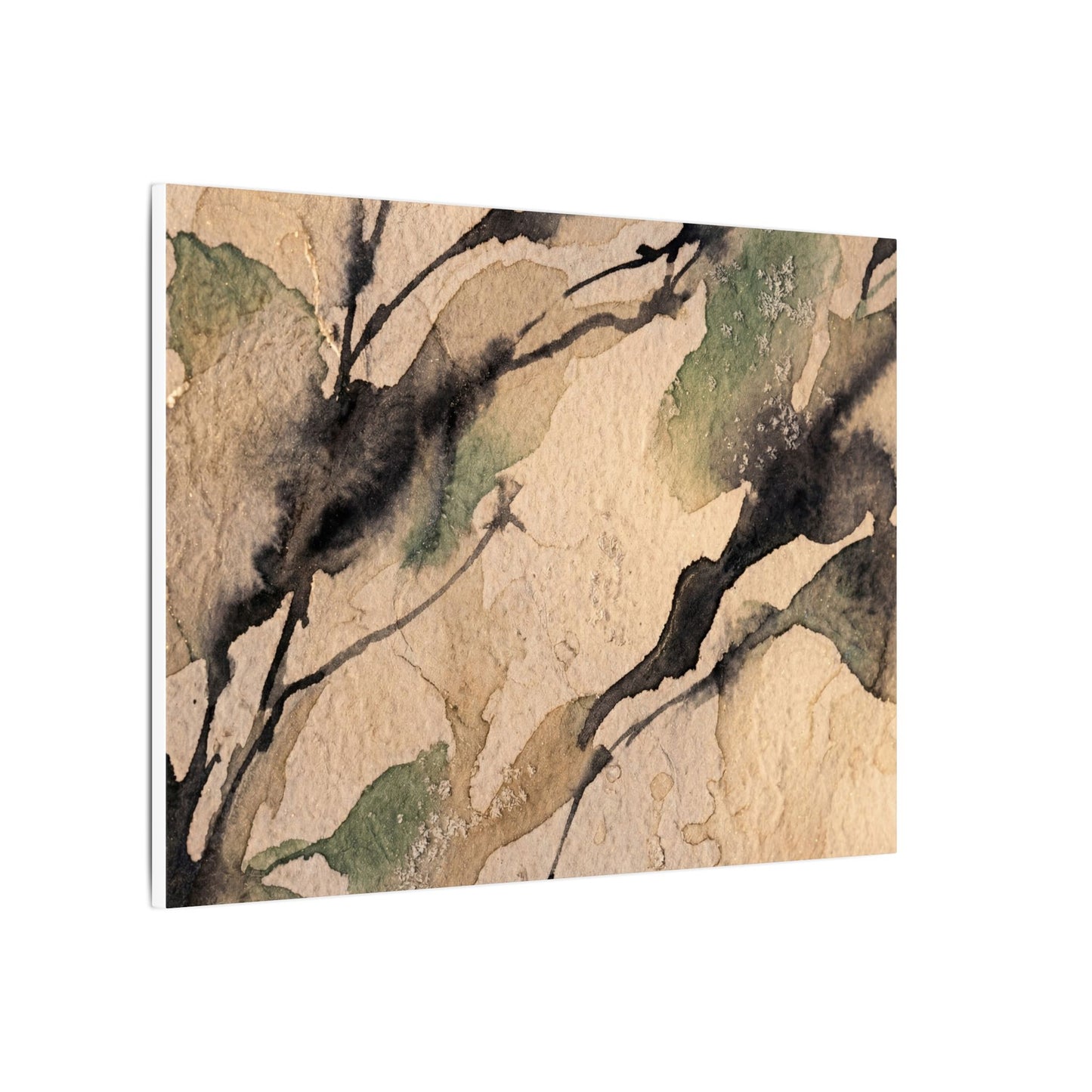 Japandi Shadow Play in Golden Hour | Watercolor Canvas Art