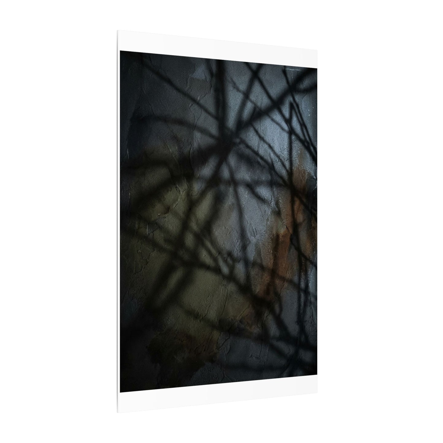 Shadow Play Dark Texture Canvas Art | Sophisticated Dark Japandi Art