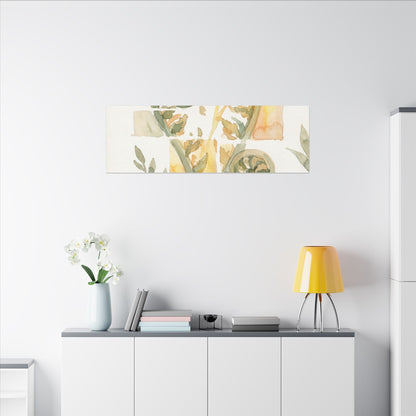 Earthy Fern Unfurling Canvas Art - Watercolor Japandi
