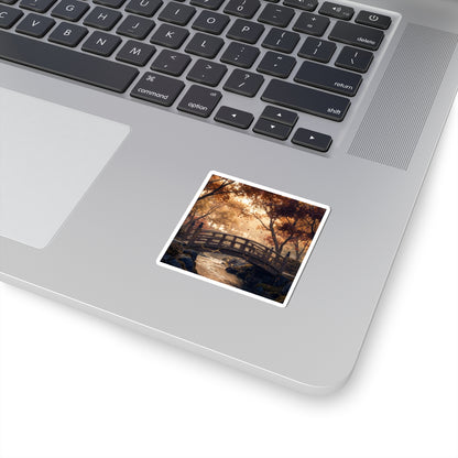 Seijaku Wooden Bridge Sticker - Kintsugi Gold Vein