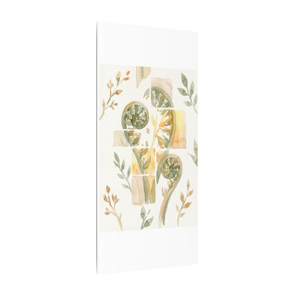 Earthy Fern Unfurling Canvas Art - Watercolor Japandi