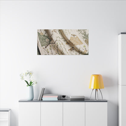 Silk Drape Canvas Art | Spring Japandi Japanese Pattern Art