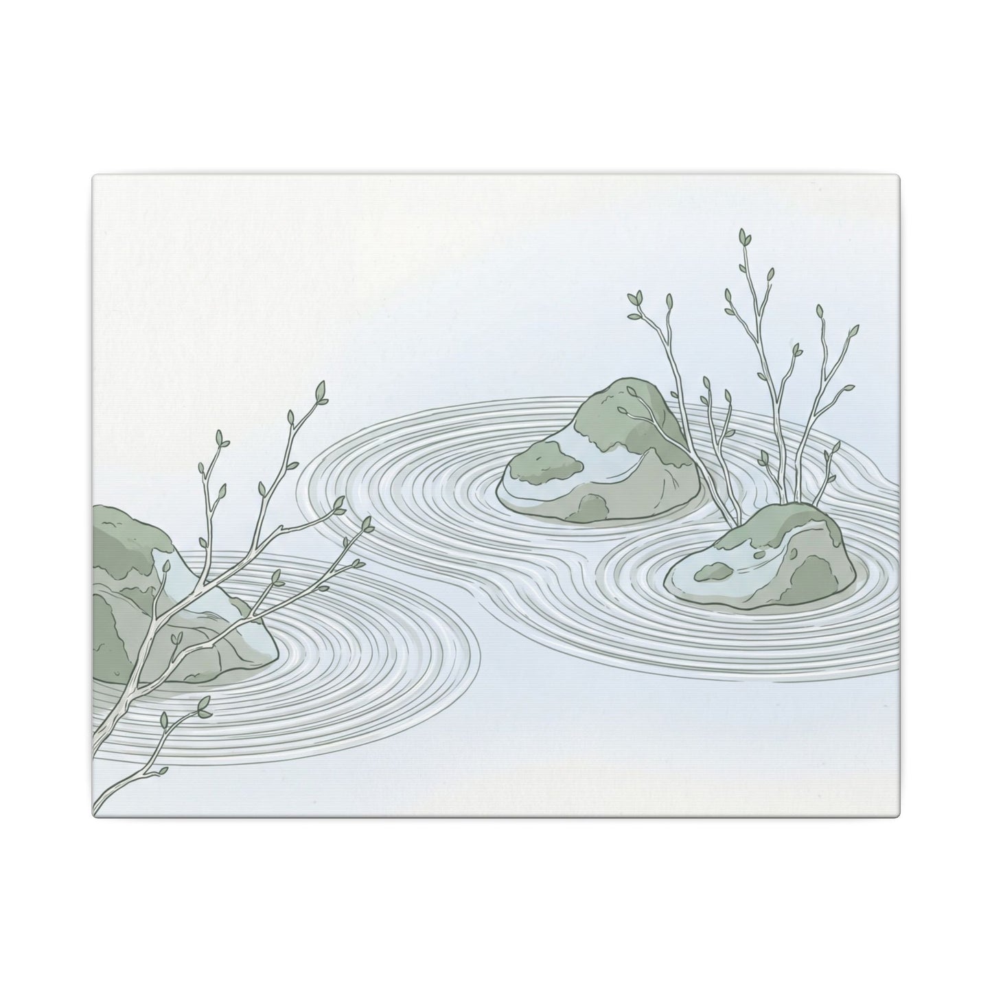 Moonlight Rock Garden Canvas Art - Japandi Ma