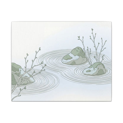 Moonlight Rock Garden Canvas Art - Japandi Ma